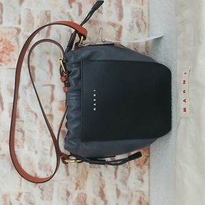New MARNI Colorblock Gusset Shoulder Bag